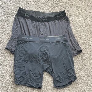 Tommy John Men's Gray Boxer Briefs